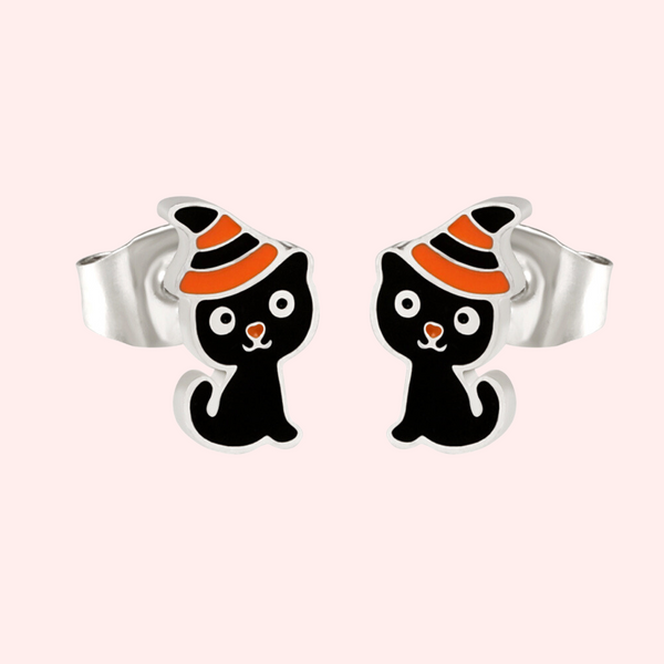 Halloween Cat Hypoallergenic Earrings