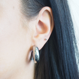 Chunky Half Hoop Hypoallergenic Earrings