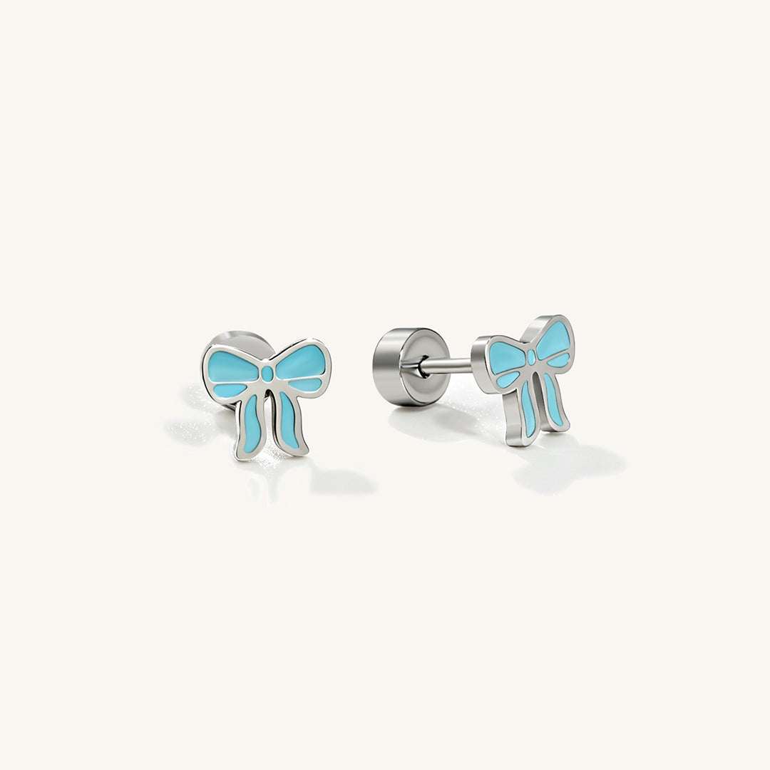 Party Bow Flat Back Earrings