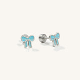 Party Bow Flat Back Earrings