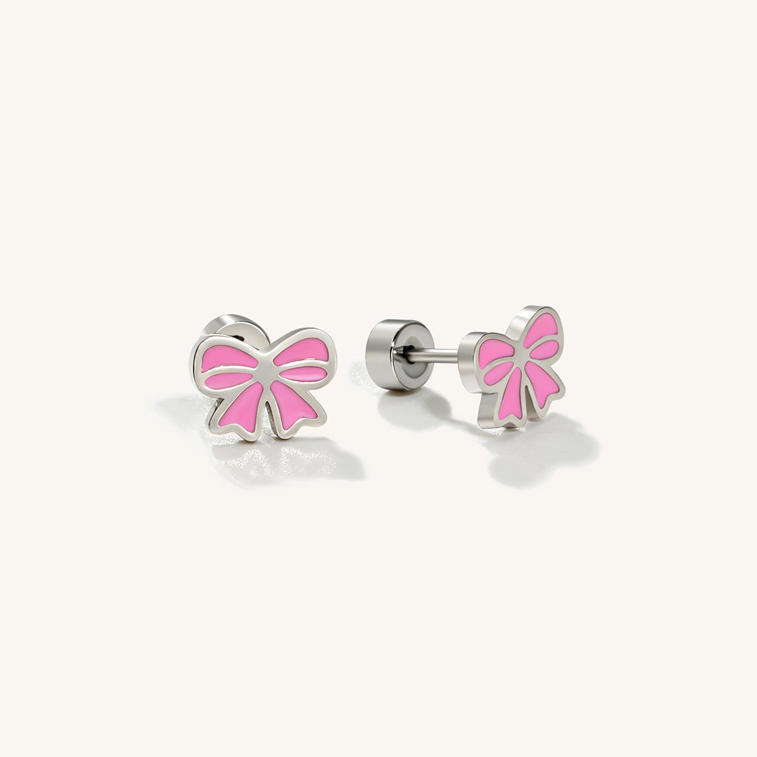 Fancy Bow Flat Back Earrings