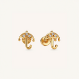 Crystal Umbrella Flatback Earrings