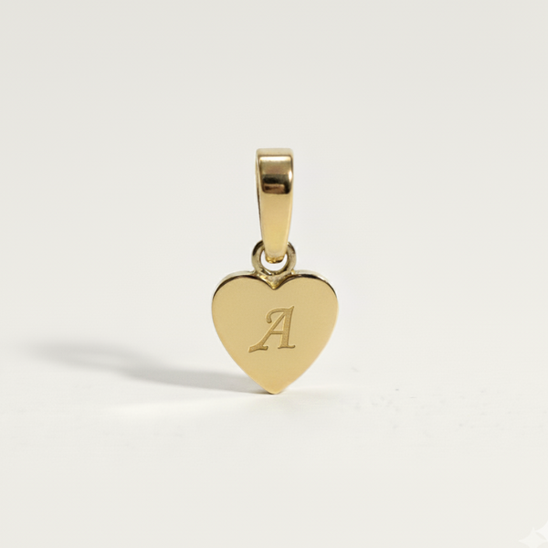 Heart Initial Charm