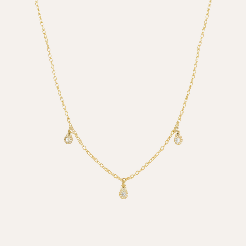 Rope Trim Cubic Zirconia Necklace
