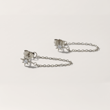 Starburst Chain Stud Earrings