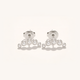 Curved Pearl Ear Climber Earrings