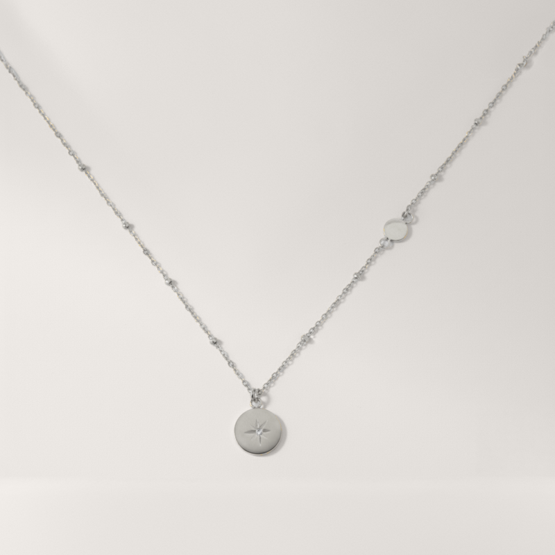 Celestial Star Disc Necklace