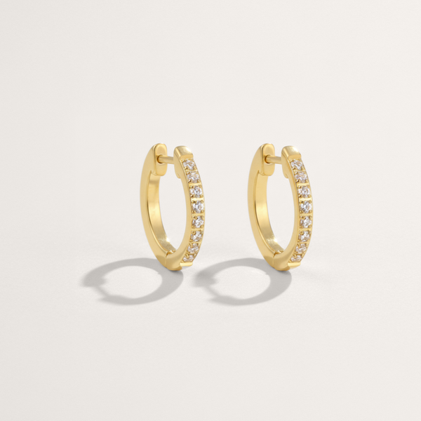 Cubic Zirconia Hypoallergenic Huggie