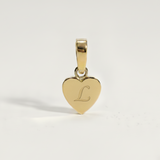 Heart Initial Charm