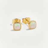 Cushion Birthstone Stud Earrings