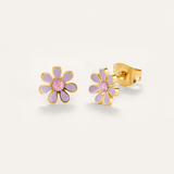 Colourful Flower Hypoallergenic Earrings