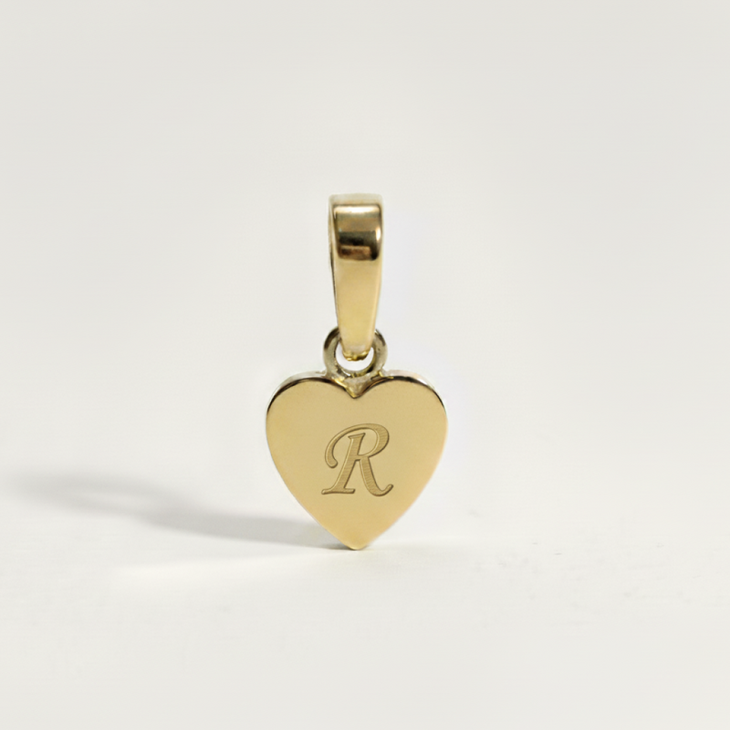 Heart Initial Charm