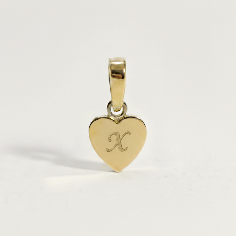 Heart Initial Charm