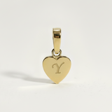 Heart Initial Charm
