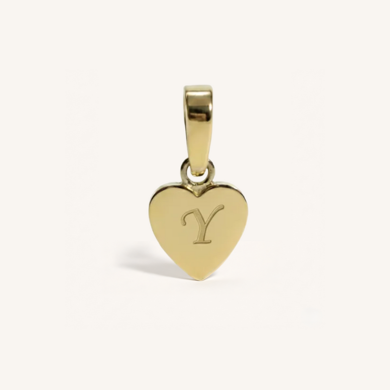 Heart Initial Charm