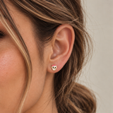 Pink Bow Ghost Flat Back Earrings