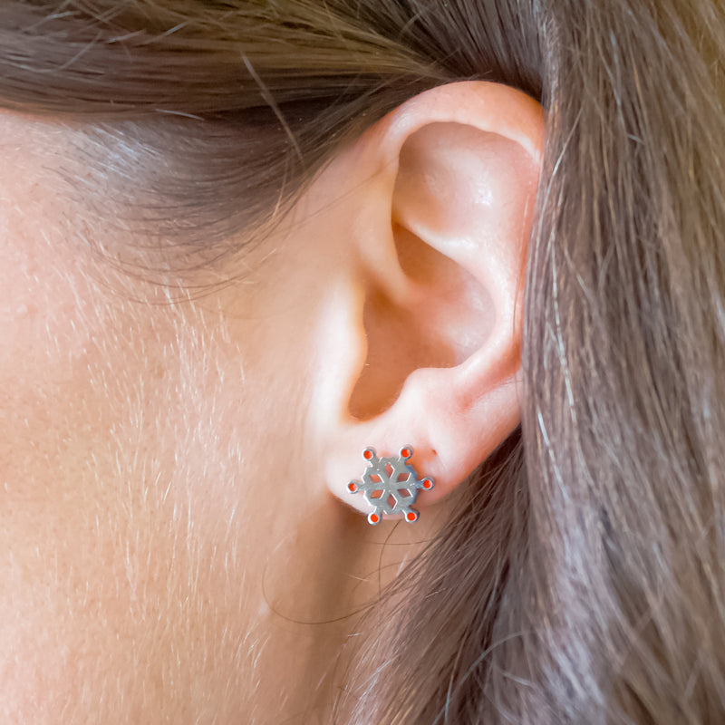 Christmas Tree & Snowflake Hypoallergenic Earrings