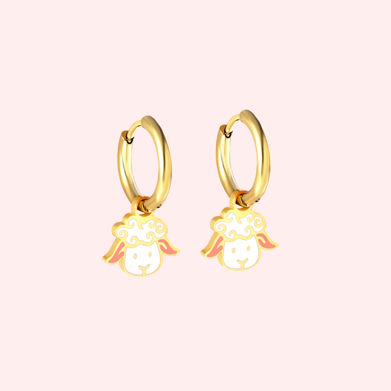 Cute Lamb Charm Hypoallergenic Hoop