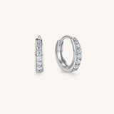 Tapered Crystal Huggie Earrings