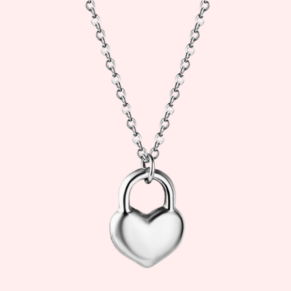 Heart Padlock Hypoallergenic Necklace