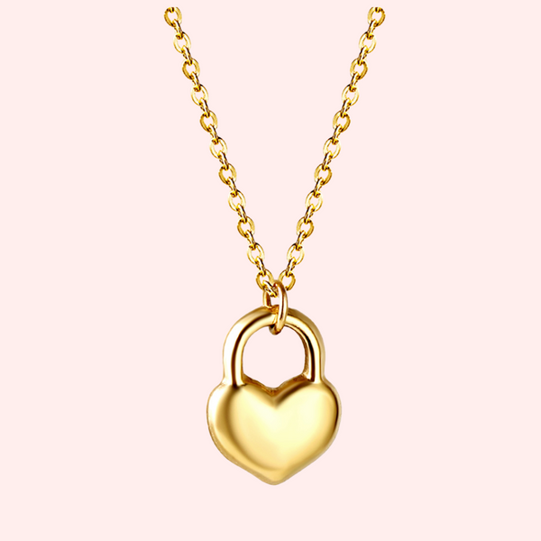 Heart Padlock Hypoallergenic Necklace