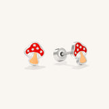 Fairy Toadstools Flat Back Earrings