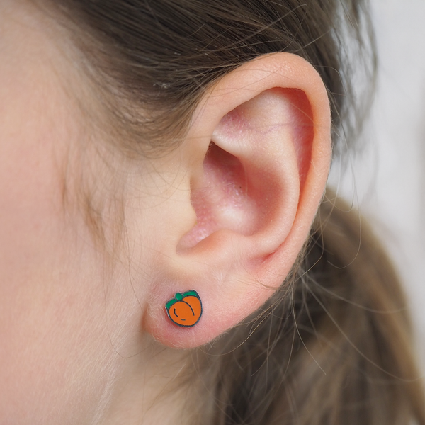 Peach Hypoallergenic Stud Earrings