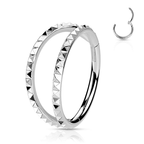 Stainless Steel Double Pyramid Hinged Segment Ring