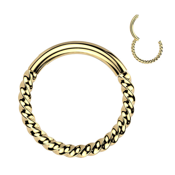 Titanium Braided Hinged Segment Ring