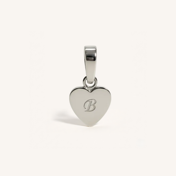 Heart Initial Charm