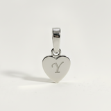 Heart Initial Charm
