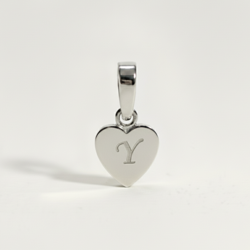 Heart Initial Charm