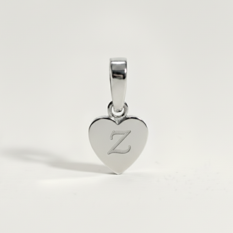 Heart Initial Charm