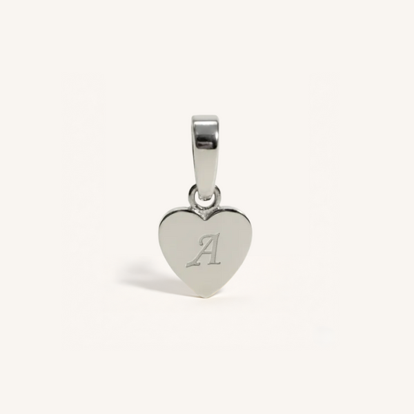 Heart Initial Charm