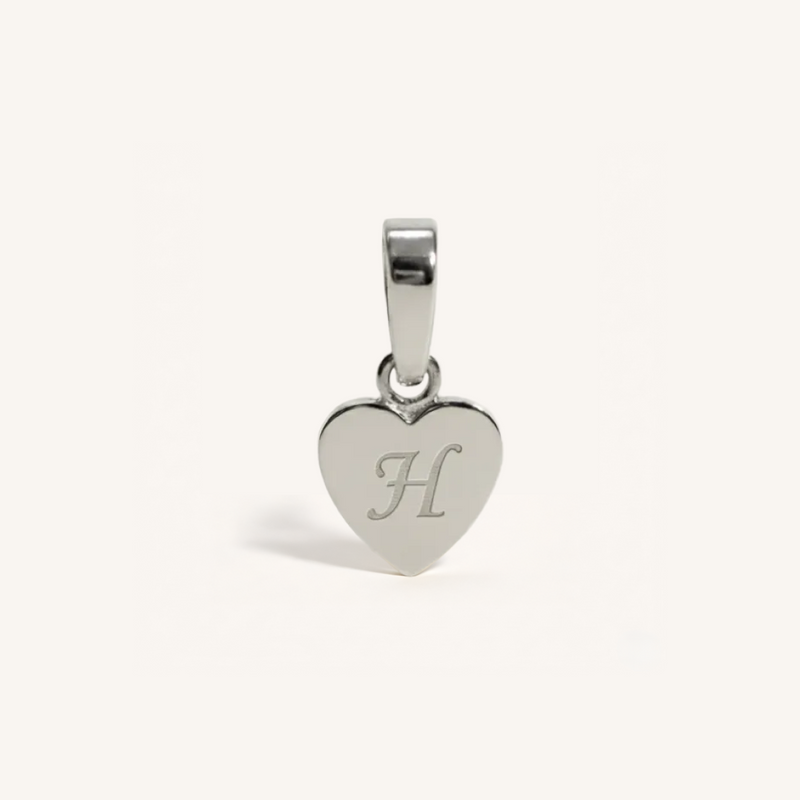 Heart Initial Charm