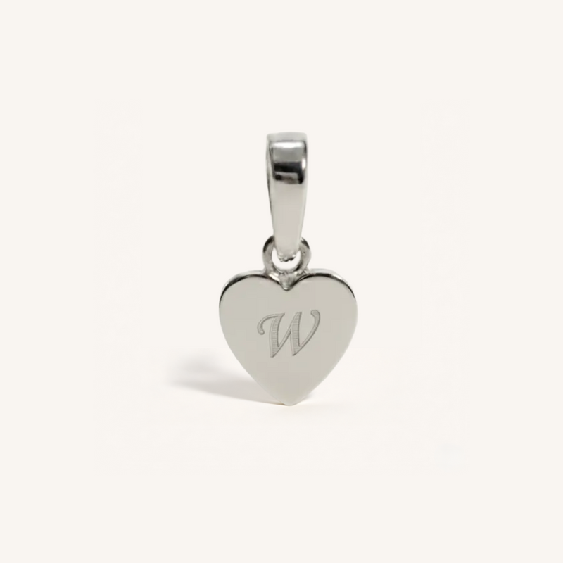 Heart Initial Charm