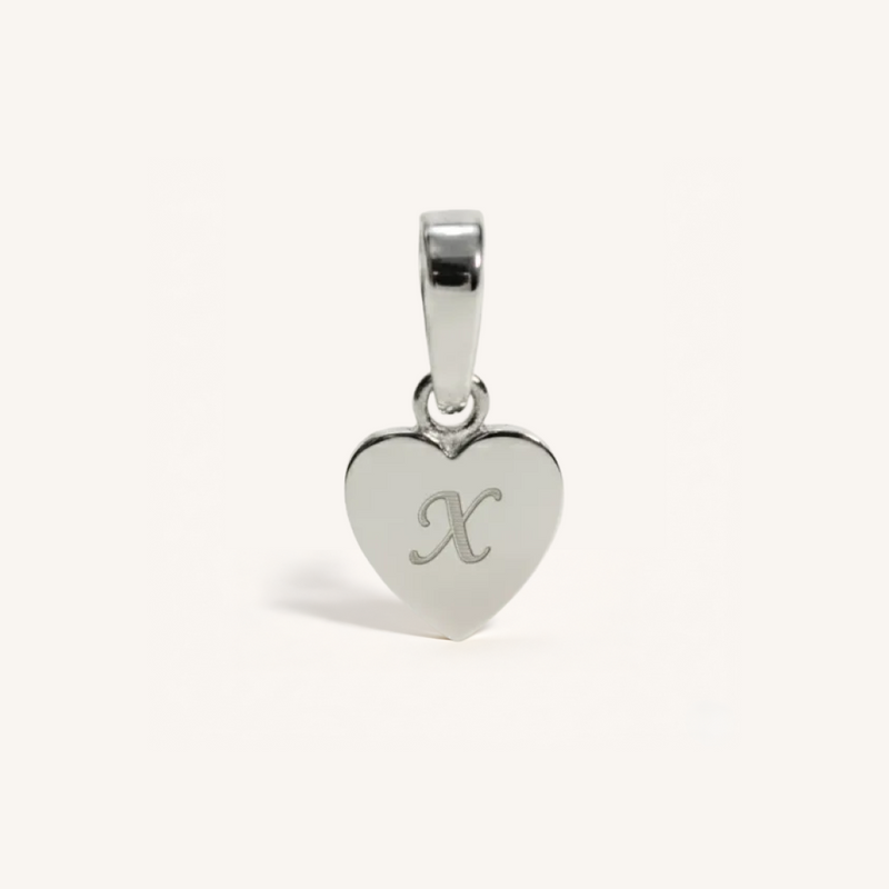 Heart Initial Charm