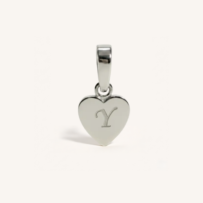 Heart Initial Charm
