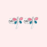 Dainty Dragon Fly Flat Back Earrings