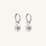 Mystic Web Charm Hoops CZ