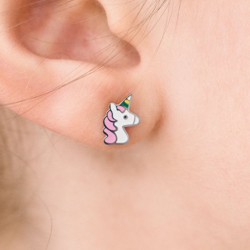 Kids Unicorn Stud Hypoallergenic Earrings