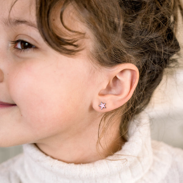 Kids Star Stud Hypoallergenic Earrings