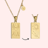 Taurus Zodiac Tarot Card Necklace