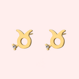 Taurus Zodiac Sign Hypoallergenic Earrings