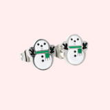 Snowman Hypoallergenic Christmas Earrings