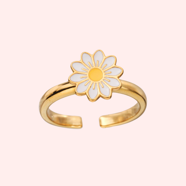 Colourful Daisy Fidget Ring