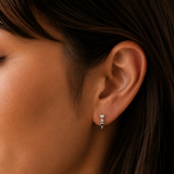 Mini Heart Cluster Huggie Earrings