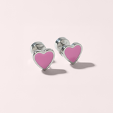 Kids Love Heart Flat Back Earrings