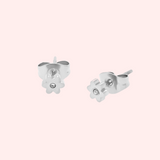 Mini CZ Daisy Stud Hypoallergenic Earrings