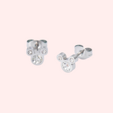 Cubic Zirconia Mouse Hypoallergenic Earrings
